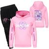 Children's Hooded Top And Pants Two-piece Tracksuit Set Long-sleeved Printed Sweatshirt Set