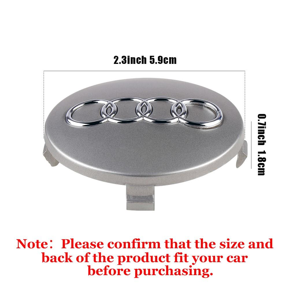 For Audi A4 4pcs 59MM Car Styling Badge Wheel Center Hub Cap Rim Caps For Audi A4 B5 B6 B7 A1 A3 8P 8L A6 C5 C6 A5 A7 A8 Q3 Q5 Q7 TT S3 S6 S