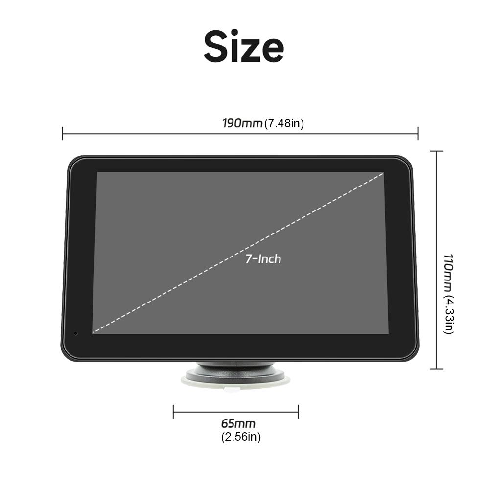 7 Inch Wireless Carplay Android Auto Car Radio Audio Receiver HD IPS Touch Screen Car MP5 Player Bluetooth-Compatible for Car