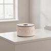 Half-PU Leather Tissue Box Versatile Cylindrical Tabletop
