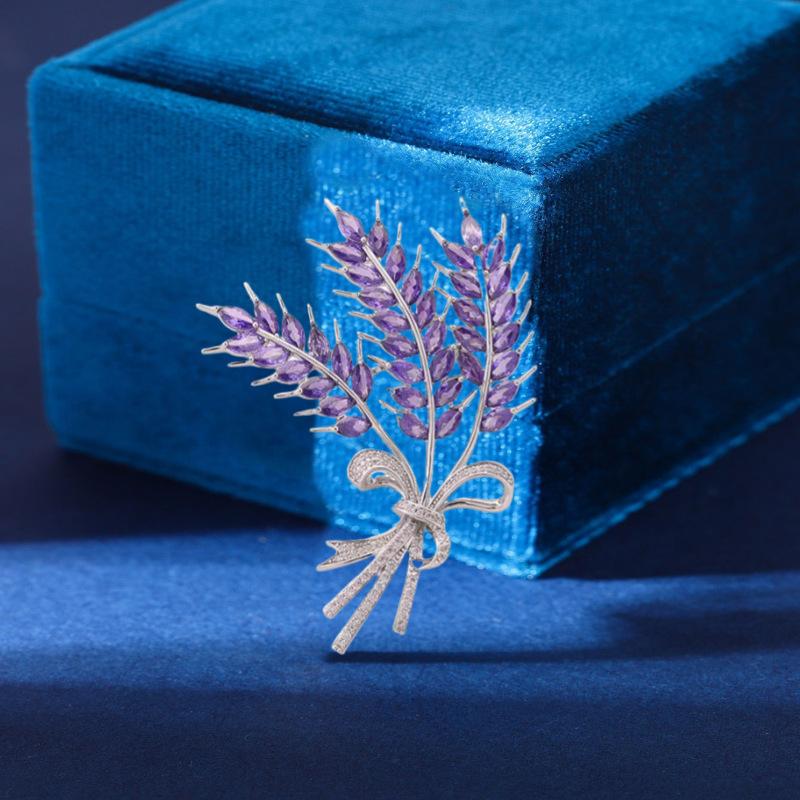 High-End Golden Wheat Ear Brooch Women'S Trendy Coat Coat Exquisite Versatile Barley Brooch Pin Accessories