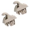 2pcs SUN VISOR HOLDER CLIPs Gray/ Beige ABS Retainer Fit For Mitsubish For Pajero 2000-2006 #MR779704/ MR779705 Auto Fastener