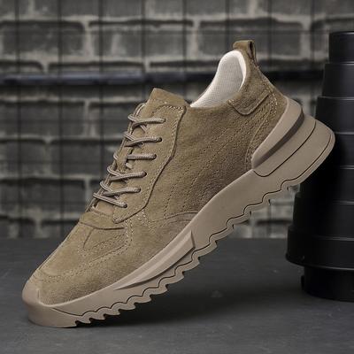 Men'S Suede Genuine Leather Shoes Non-Slip Casual Shoes Shigh Quality Man Skateboard Shoes Outdoor Breathable Skate Shoes Male
