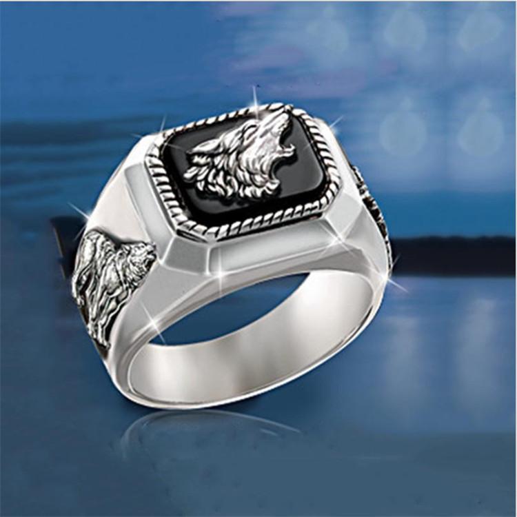 Creative Wolf Head Ring - Fashionable Men's Ring Finger Ring