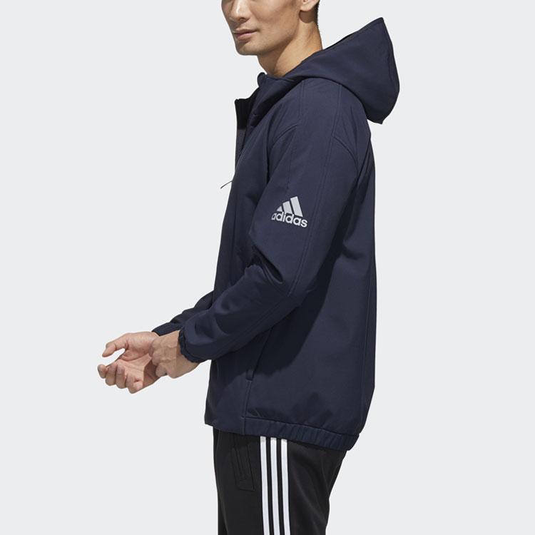 Adidas Training Sports Hooded Jacket Men Outerwear Navy GE0425