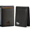 Rfid Carbon Fiber Leather Men Airtag Wallets Purse Credit Card Holder for Air Tag Purse Black Luxury Minimalist Wallet for Men