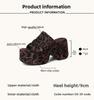 Women Chunky Slippers Sexy Leopard High Heeled Slippers 2025Summer New Platform Sandals Summer Open Toe Wedge Slippers for Women