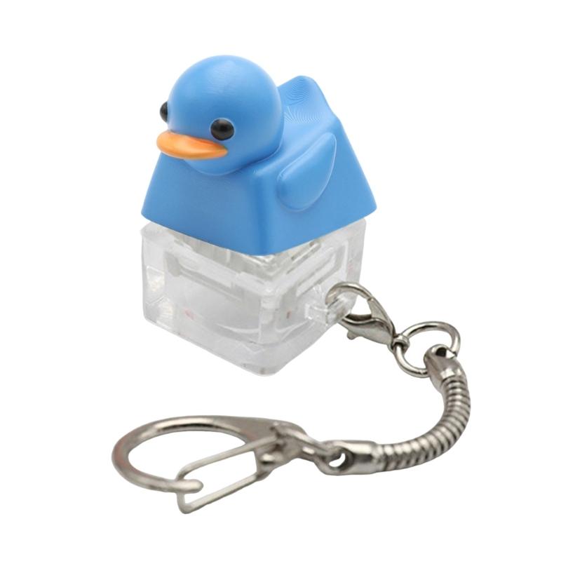 Resin Keyboards Companion Keycaps Mini Duck Keycap Quacking Duck Keychain For Office Stress Relief