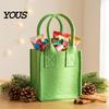Holiday Gift Storage Pouch Christmas Felt Candy Bag, Santa Claus Snowman Patterns Treat Pouch, Large Capacity Reusable Holder Thickened