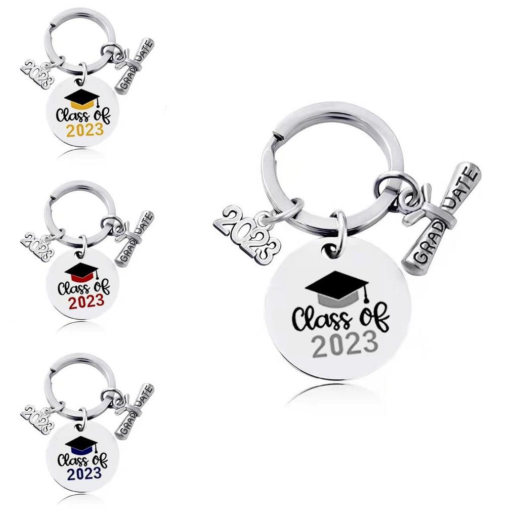 Unique Class Of 2023 Graduation Keychain Gift For Teachers In Vibrant Stainless Steel