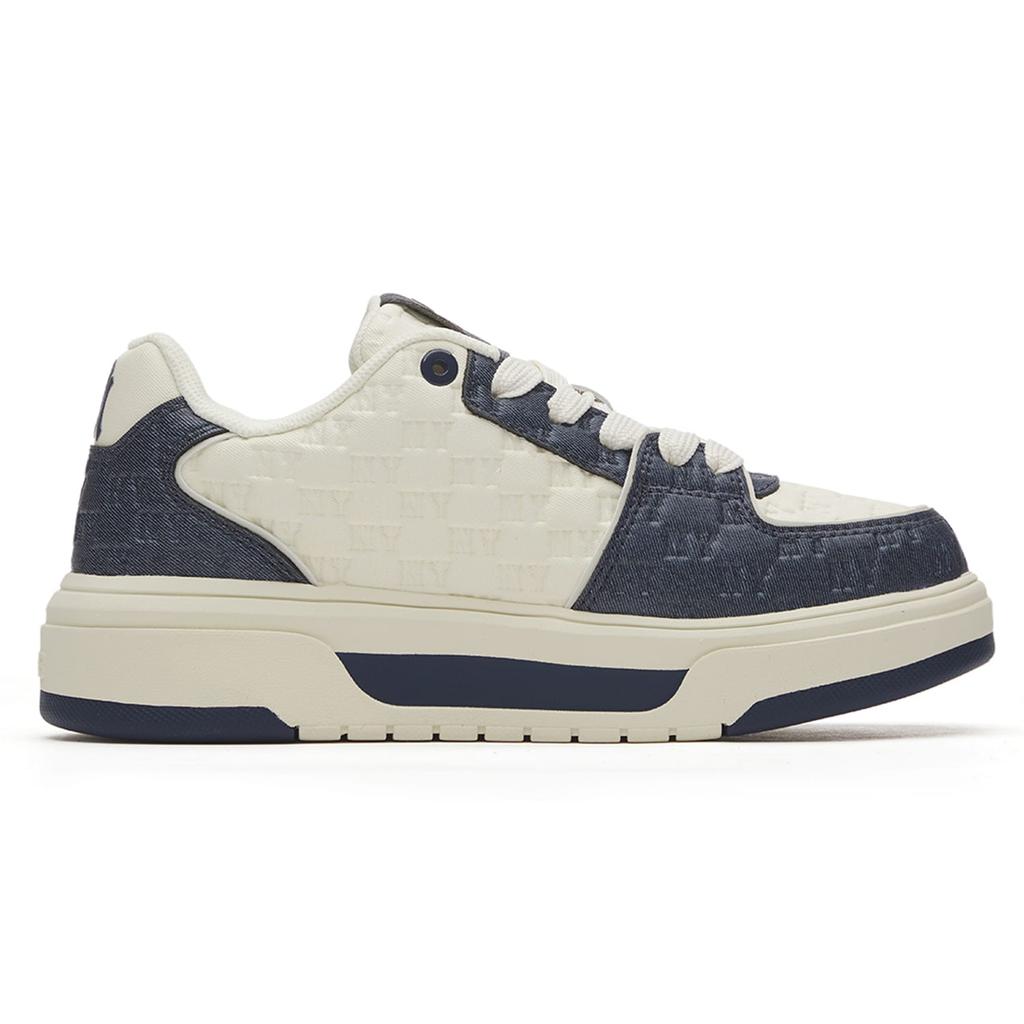 MLB New York Yankees Synthetic Leather Slip Resistant Abrasion Resistant Low top Casual Shoes Unisex Navy Blue 3ASXM066N-50NYS