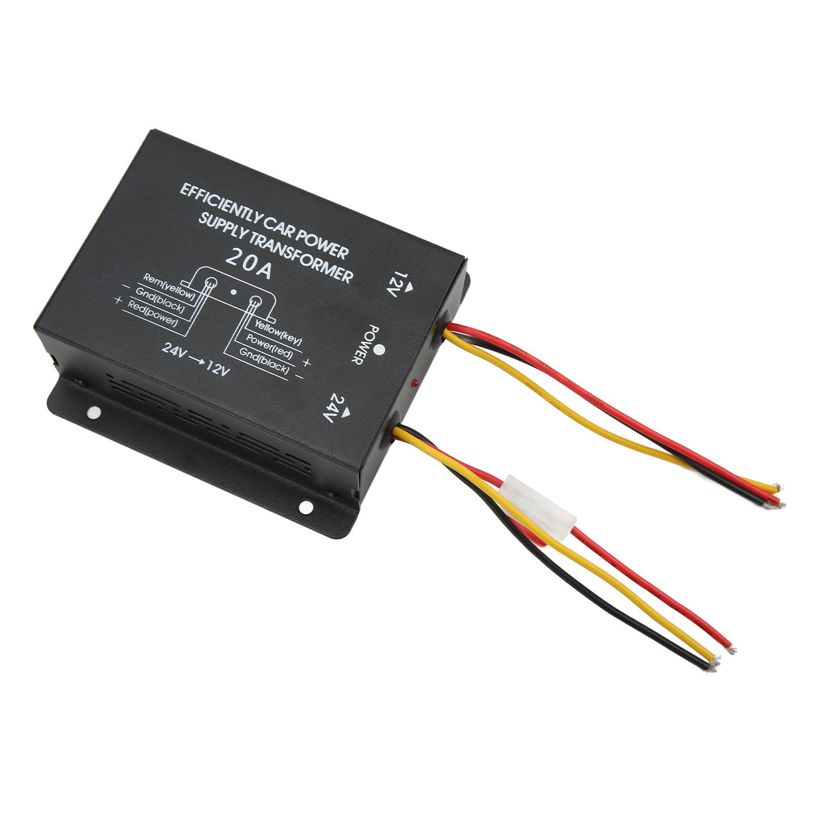 

24V to 12V Converter Short Circuit Protection Professional Environmental Car Voltage Reducer20A
