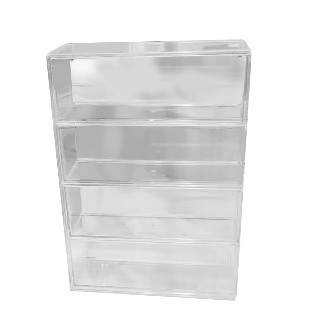 Acrylic Sunglasses Organizer - 4-Drawer Organizer Rectangle Sunglasses Holder - Stackable Sunglasses Case - Clear Display Case Storage Box W/ Drawers