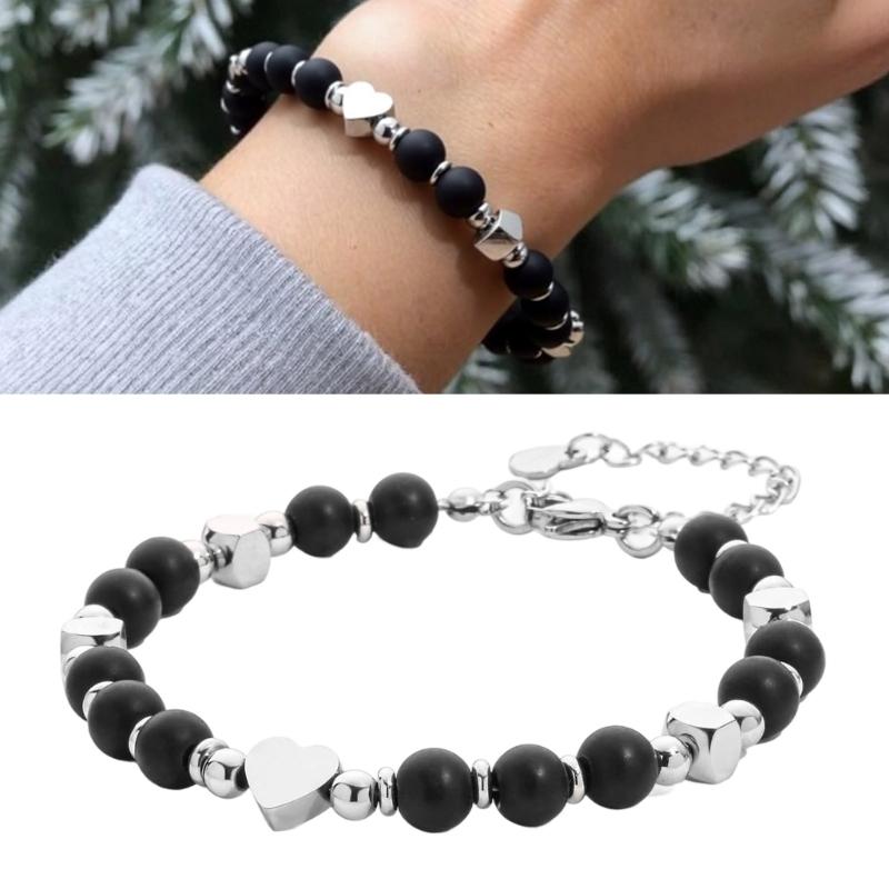 Armband mit Natursteinperlen Handgefertigt Mit Echten Edelsteinen Verstellbares Handgelenk Schmuckzubehör Für Damen Herren
