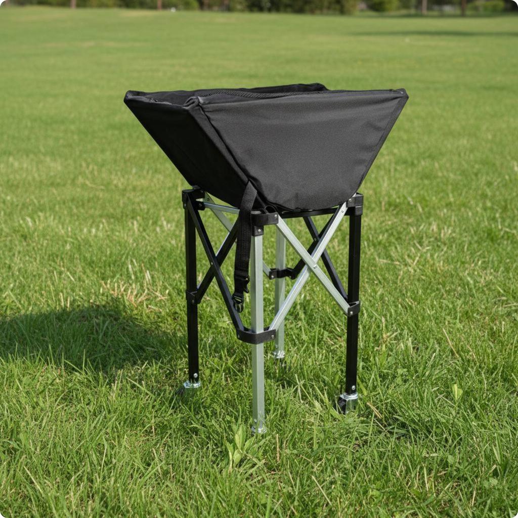 Folding Tennis Ball Trolley Foldable Tennis Ball Trolley Mobile Pickleball Basket Wheeled Large Capacity For Coaches Training