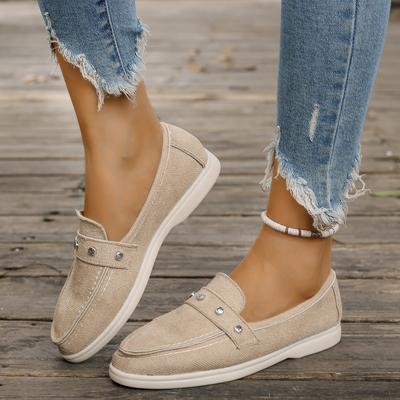 2024 Autumn Women Loafers Slip On Ladies Flat Shoes Female Comfort Casual Shoes 2024 Solid Color Single Shoes Zapatillas De Mujer