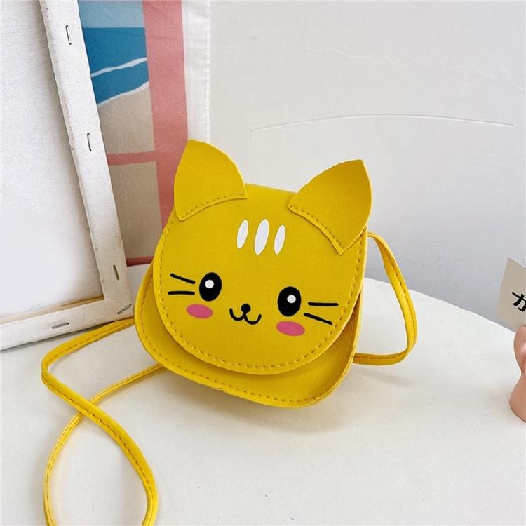 Unique Cats Pattern Shoulder Bag For Children Compact Size Adjustable Strap Crossbody Bags Girls Fashionable Mini Purse