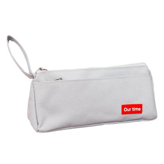 Canvas Pencil Case for Students Large Capacity Double-Layer Pen Bag Waterproof Portable Stationery Organizer for School Office