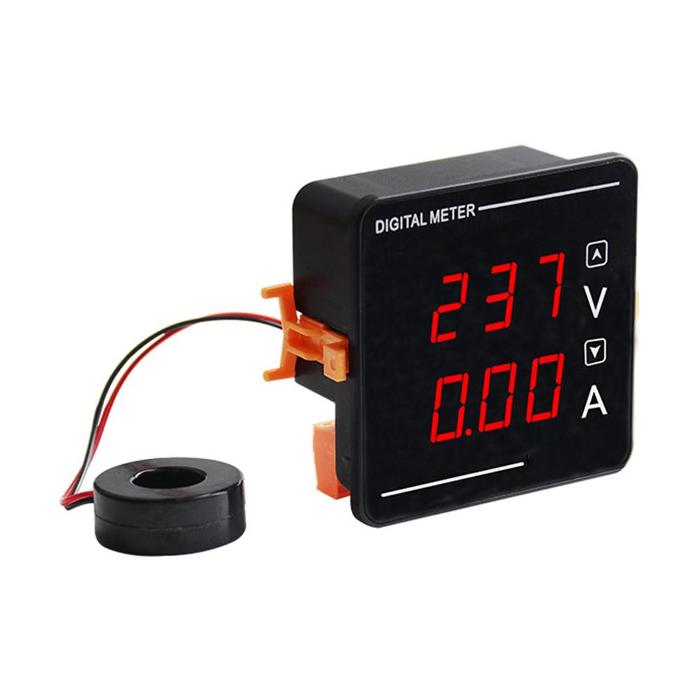 Digital Voltmeter Ammeter CH72VA120A AC 50-500V 0-120A 72mm Panel Mount LED Meter For Factory Automation Dosing System Tool