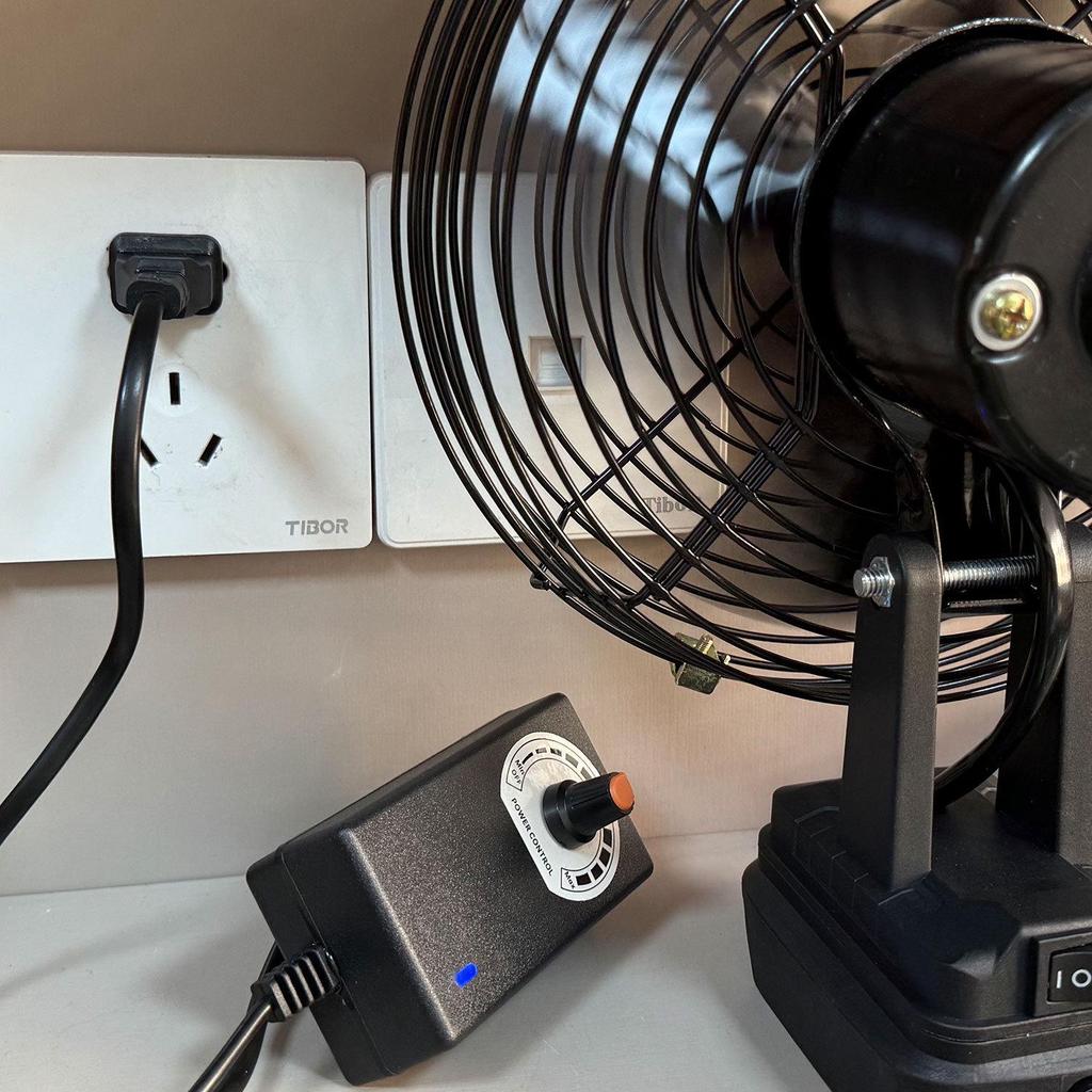 8-Inch AC/DC Iron Fan, Dual-Function, Adjustable Speed, 220V