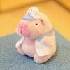 Cute Stuffed Animals Plush Capybara Keychain 12cm Cartoon Simulation Capybara Pendant Snot-Pulling Cute School Bag Pendant