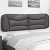 VidaXL Headboard Cushion, Reading Pillow with Zipper, Reading Cushion for Bed Bedroom, Grey 180 374610