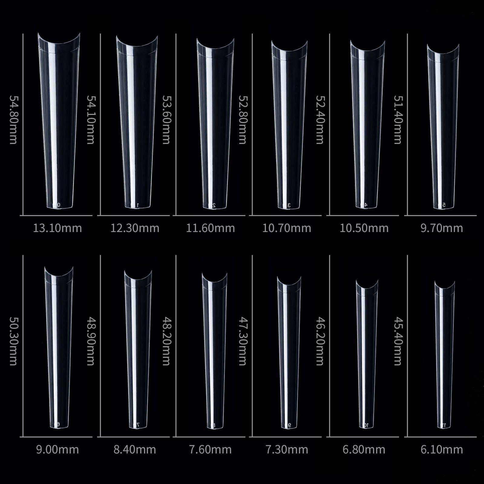 

XXL Denim Armor Nail Tips: European & American Style, Natural Color, 504 Pcs