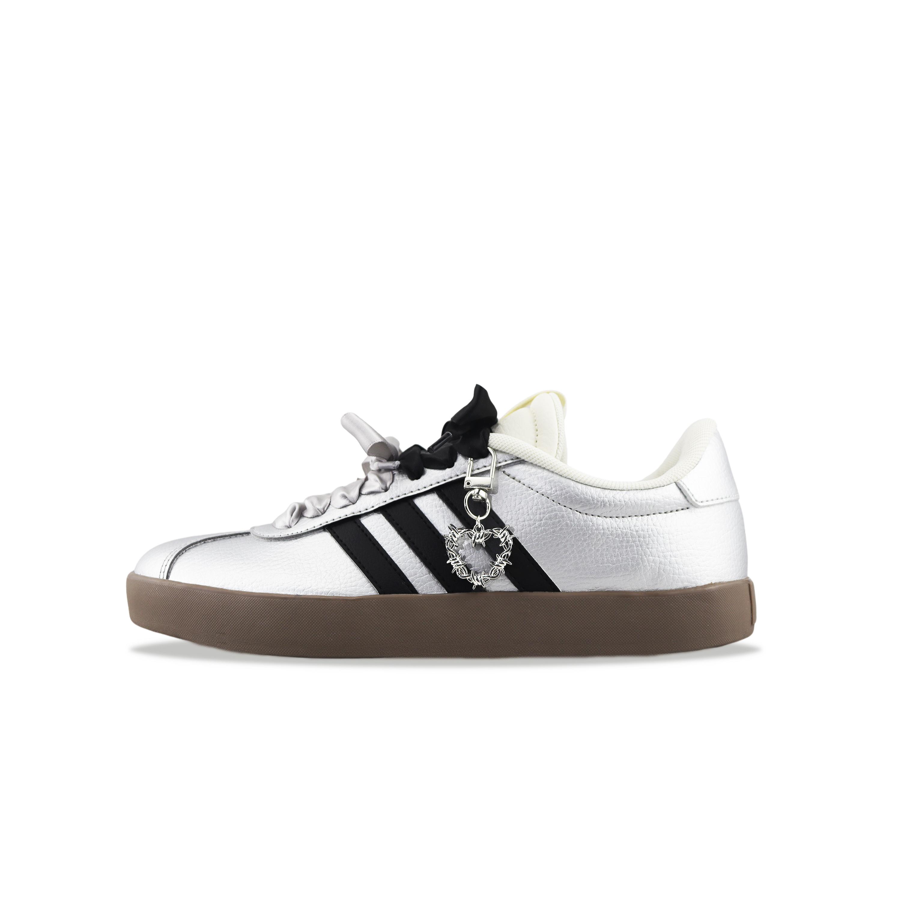 

Adidas VL COURT 3.0 Low top Skateboard Shoes Unisex Black Silver JQ7315(Team129-) 36⅔