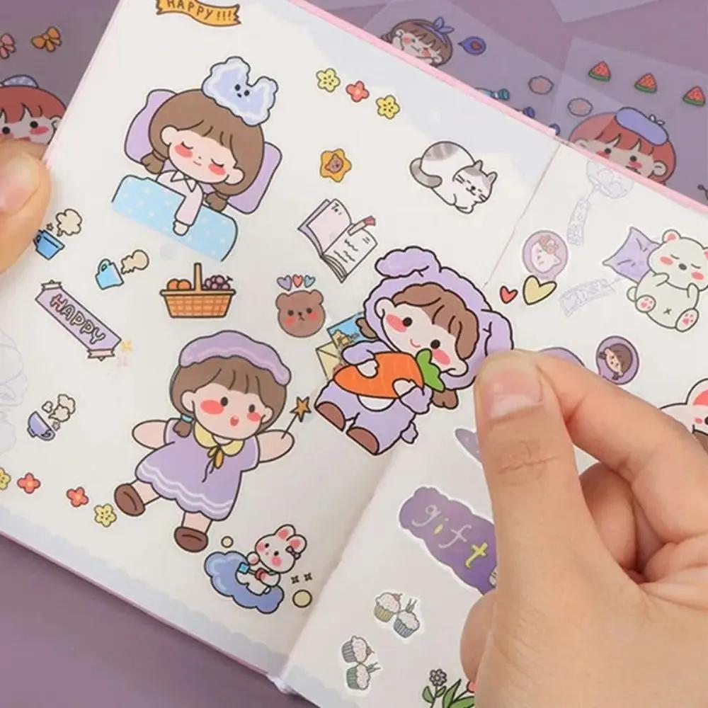 10/20Pcs Cute Cartoon Patterns PVC Stickers Waterproof DIY Notebook Decoration Scrapbook Decor Transparent