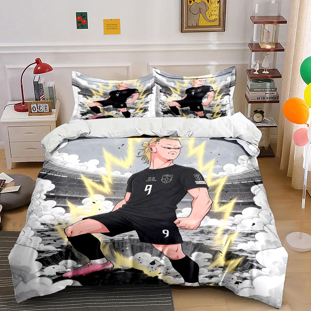 "Soccer Player Lightning Design" Bedding Duvet Cover Set Duvet Cover Pillowcases (1 * Duvet Cover 2 * Pillowcases, without duvet insert)