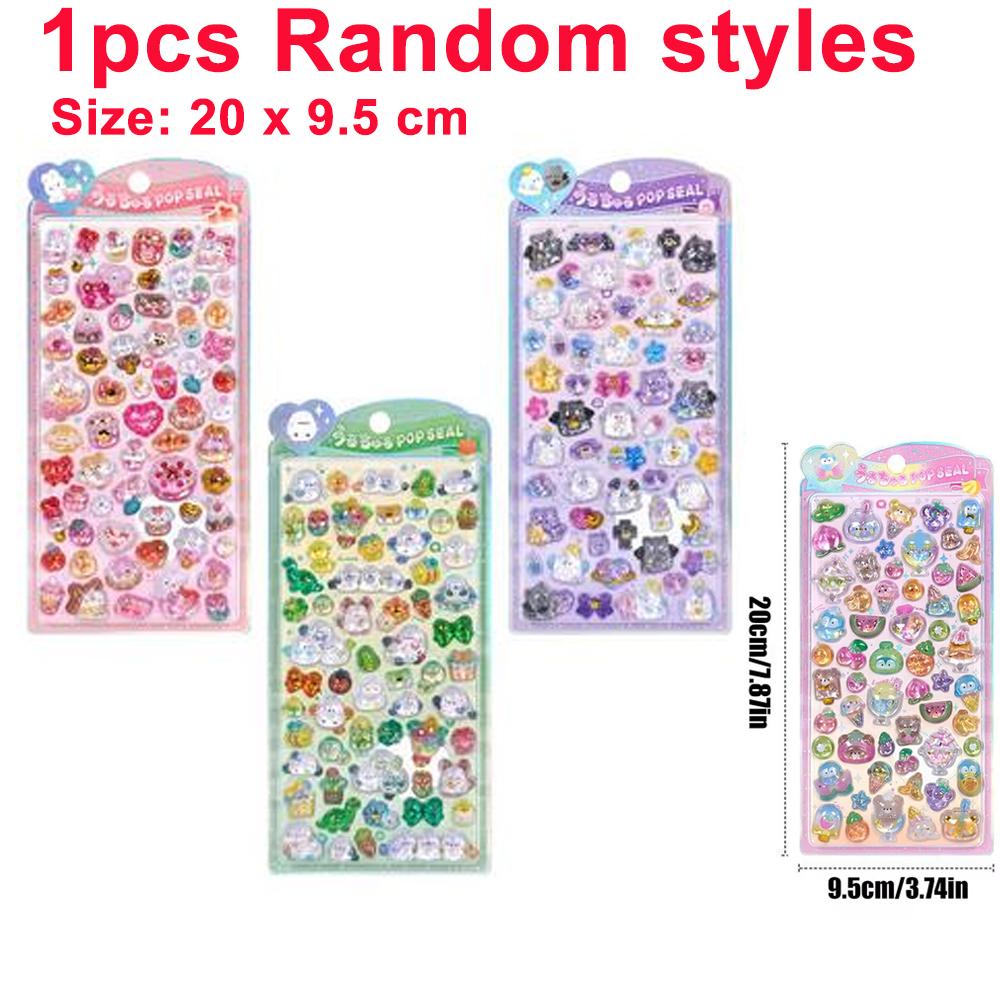 

3D Cartoon Relief Sticker Assorted Style 3D Cartoon Relief Sticker Japanese style Shiba Inu sushi DIY Crystal Jelly Patch