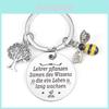 Creative And Charming Stainless Steel Bee Keychain Ideal For Teacher's Day Gifts