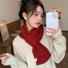 1Pieces Women's Wool Scarf Winter Internet Celebrity Lazy Knitted Warm Solid Color Neck Protection Mountaineering Scarf