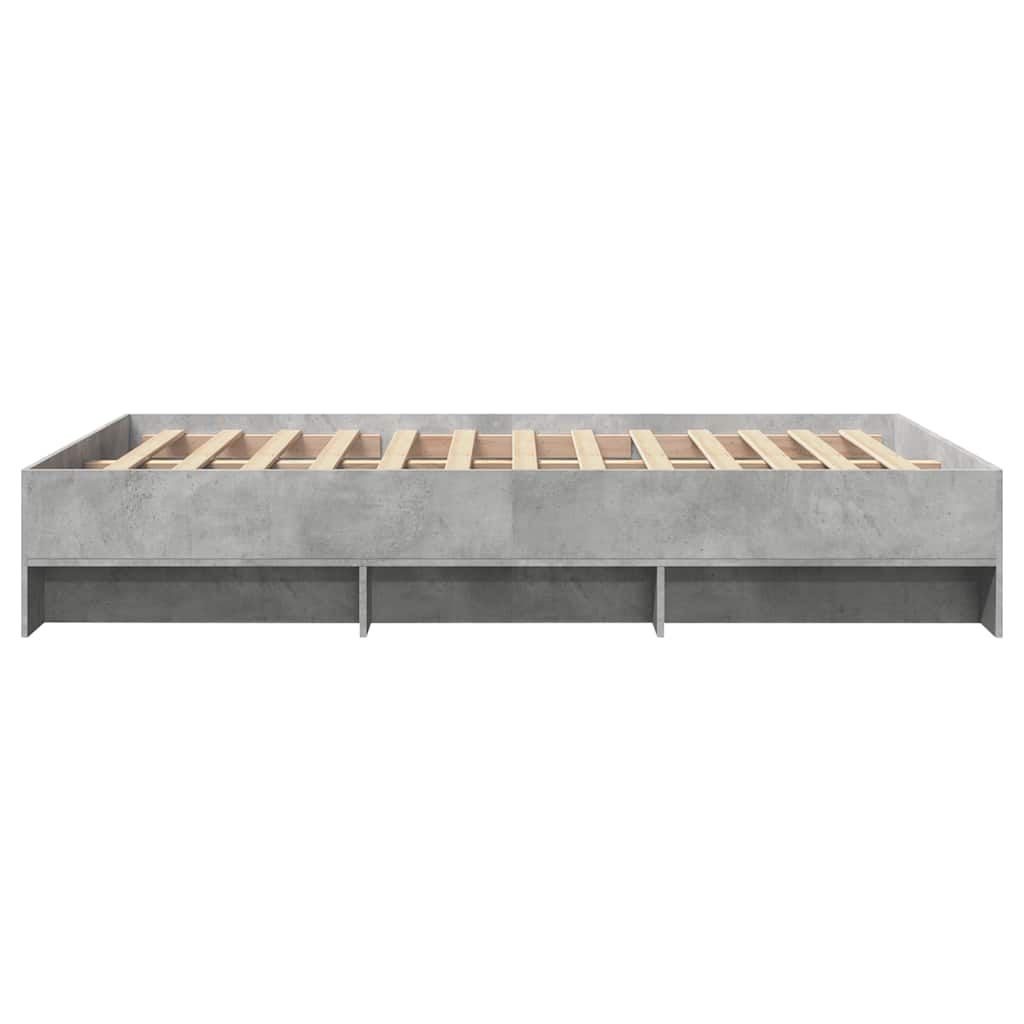 Bed Frame Concrete Grey 120x190 cm Engineered Wood