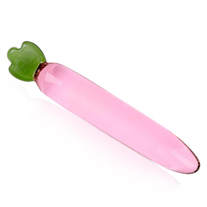 Glass Dildo Artificial Penis Fruit Vegetable Shape Female Masturbation Device Anal Plug Sex Toy