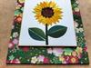 Handmade Paper Cutting Kit Chirimen Paper Collage "Sunflower"
