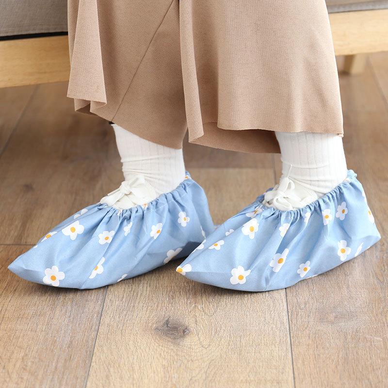 Reusable, Breathable Cotton Shoe Covers - Washable, Thickened, Wear & Stain Resistant, Dust-Proof; Ideal for Students, Computer Rooms, Unisex