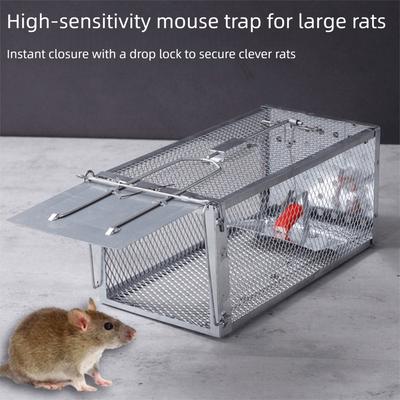 Trampa Duradera Humana de Captura Múltiple para Roedores Ratones Control de Plagas Jaula Trampa para Ratas de Gran Capacidad Trampa Metálica para Animales Vivos Interior y Exterior