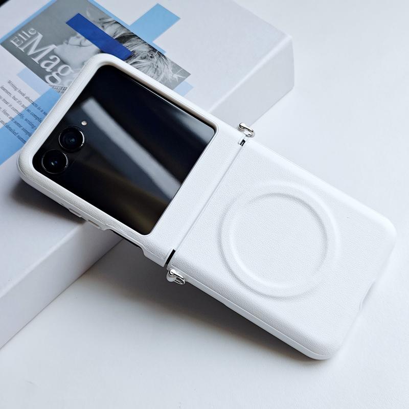 

For Motorola Moto Razr 50 60 Pro 50 Ultra Case Magnetic PU Leather Ultra-thin Cover With Side Hook for MOTO Razr 60 Ultra Motorola Razr 60 Ultra