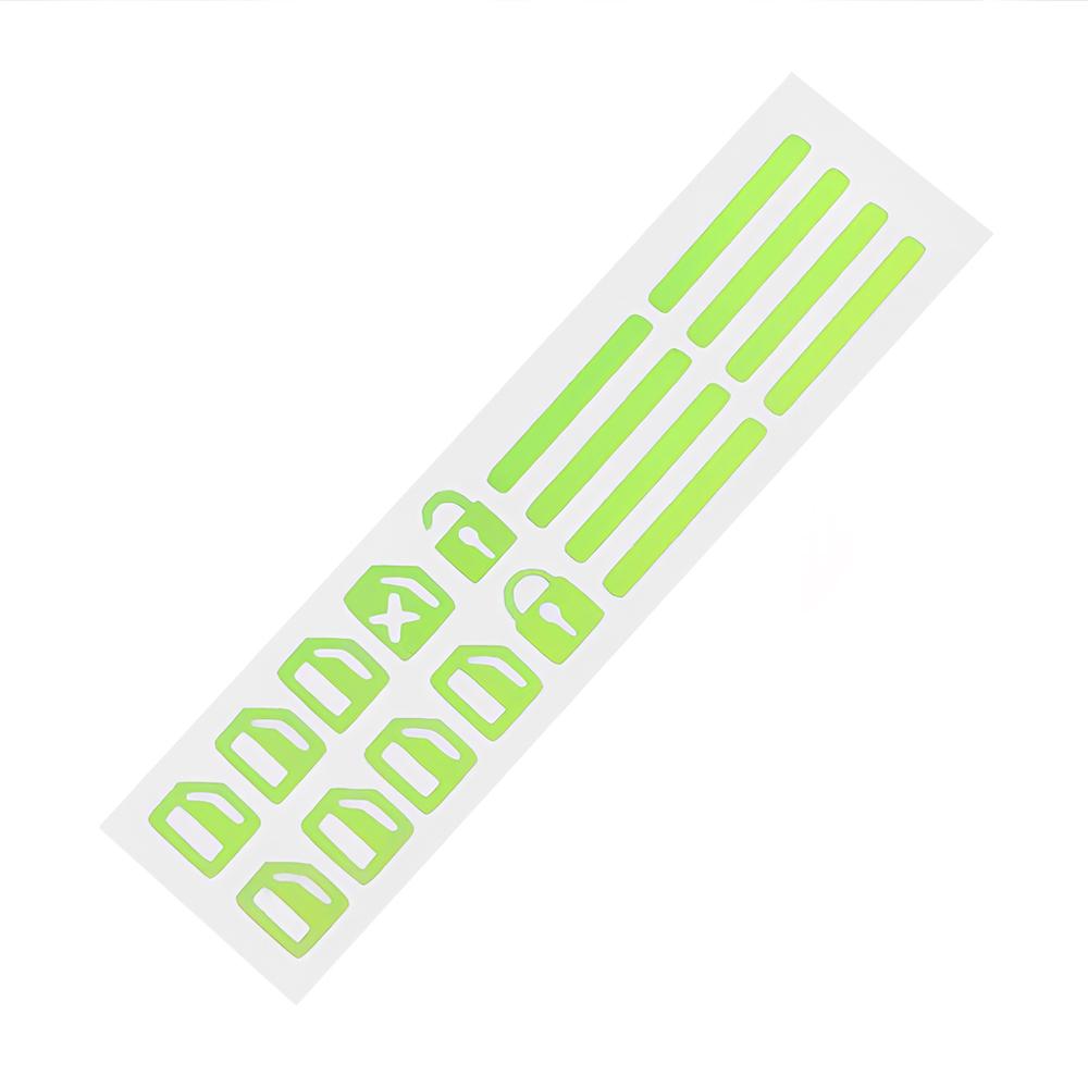1/2PCS Car Styling Window Switch Luminous Stickers Nighting Glowing Button Auto Stickers Universal Green Orange Blue