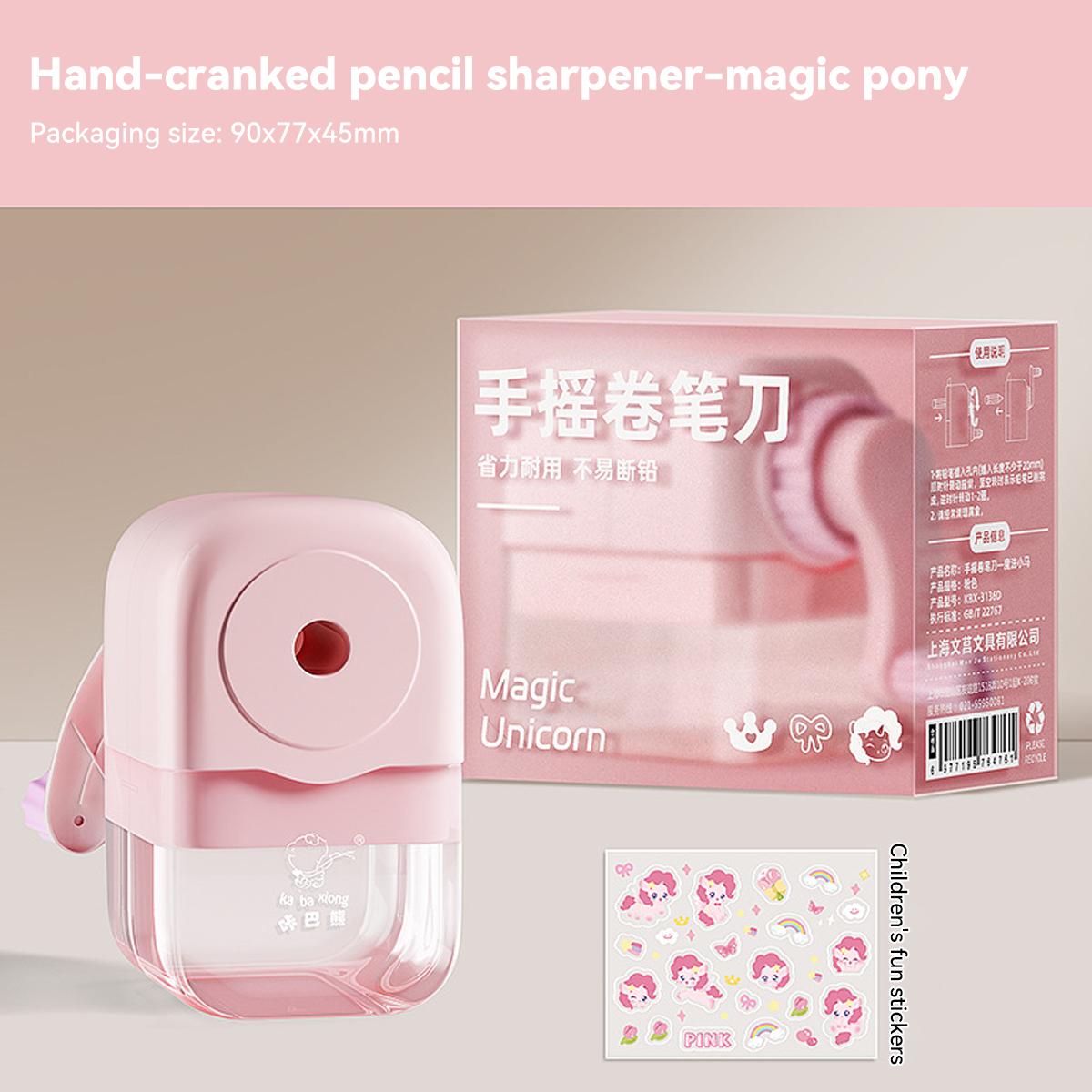 

Cute Portable Manual Pencil Sharpener 6-8mm Multi-function Automatic Pencil Sharpener School Student Stationery Supplies рожевий