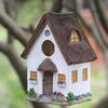 Dekoracyjny domek dla ptaków na zewnątrz Wiszący karmnik dla ptaków Żywica Ozdoby wiejskie do ogrodu Ornamenty krajobrazowe Pudełko na gniazdo dla ptaków papug