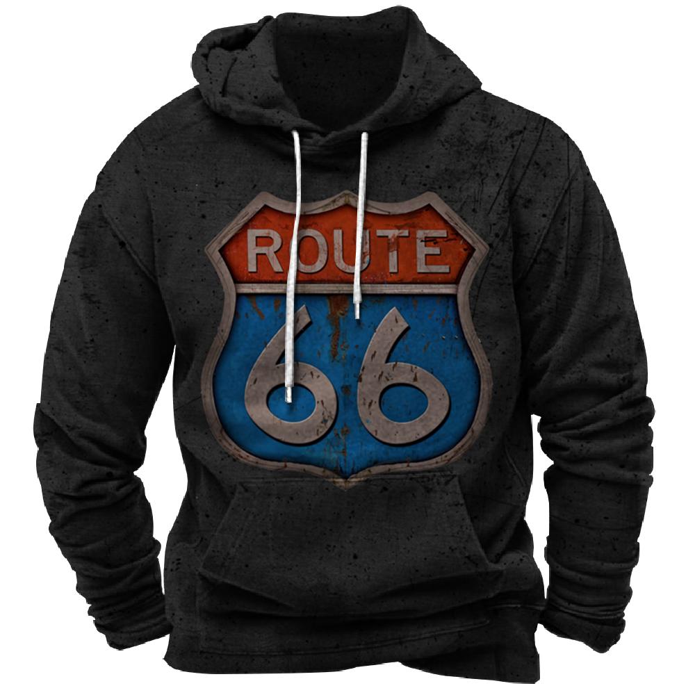 Vintage Hoodie Route 66 3d Print Hoodies Fashion Hoodies Sweatshirts Boy Women Sweats Men's Tracksuits Men Women Clothes Hoodies