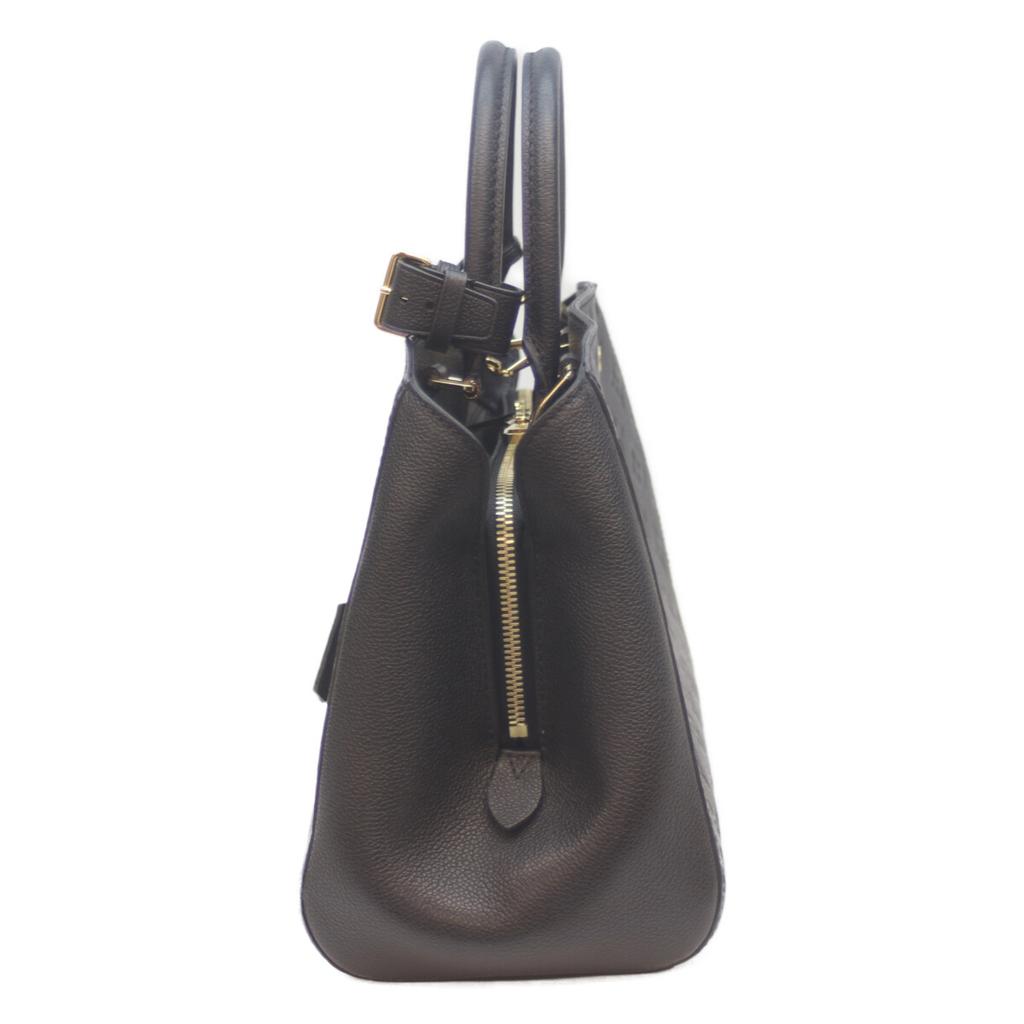 Louis Vuitton 16 Years M41048 Black Enprint Montaigne MM Handbag blackUsed