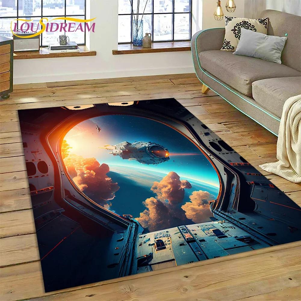 Aircraft Control Cockpit Cabin Spacecraft Dashboard Carpet Rug for Bedroom Living Room Sofa Decoration,Kid Large Decor Floor Mat
