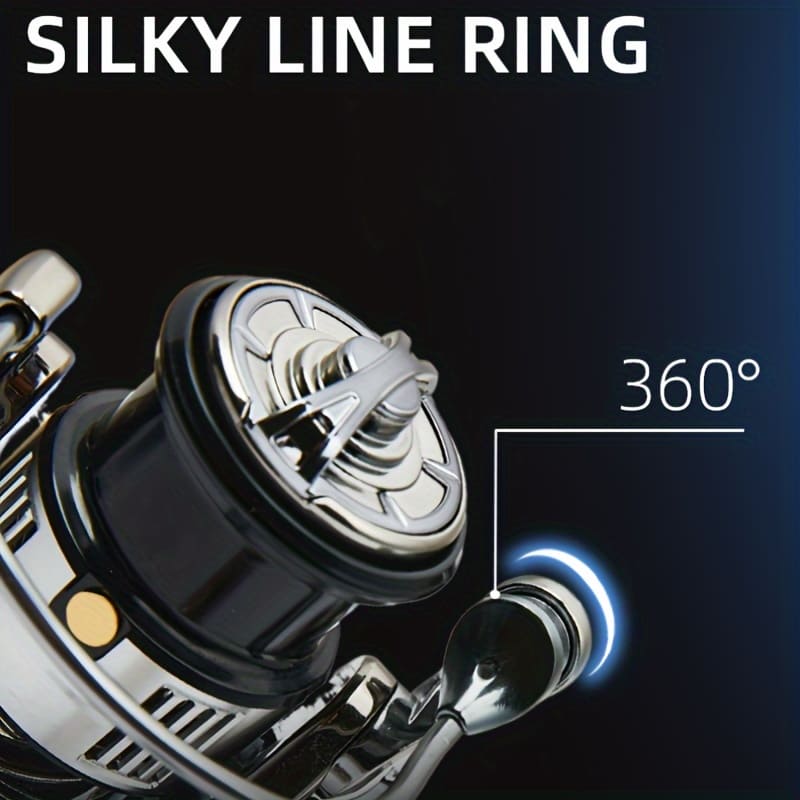 All-metal Seamless Spinning Reel Metal Rocker and Spool Lightweight Design Suitable for Long-distance Casting Suitable for Seawater and Freshwater