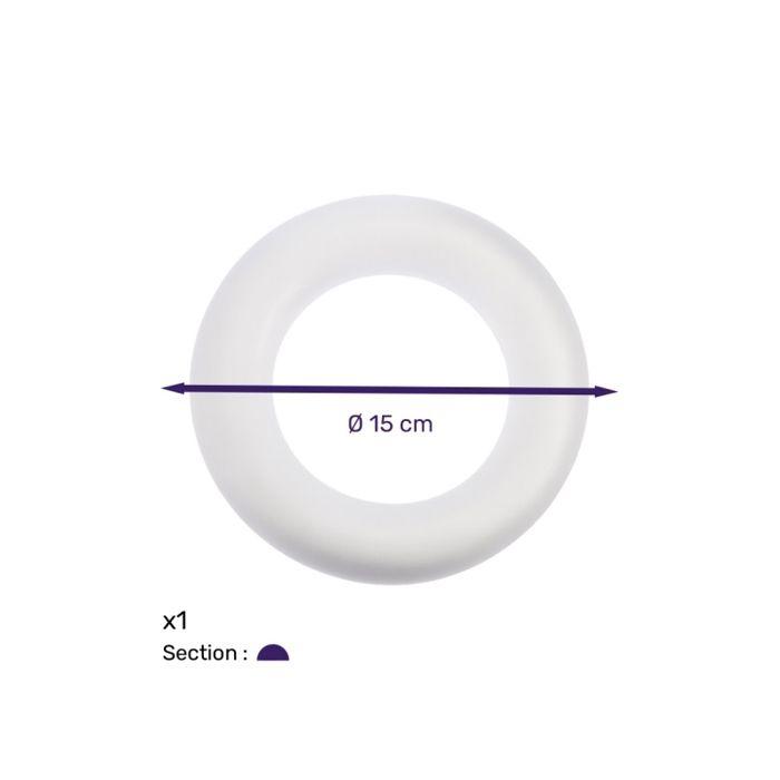 Anneau plat en polystyrène, 15 cm