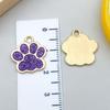 DIY Glitter Dog Paw Pendant: Alloy Drip Oil Jewelry for Pet Tags & Bracelets