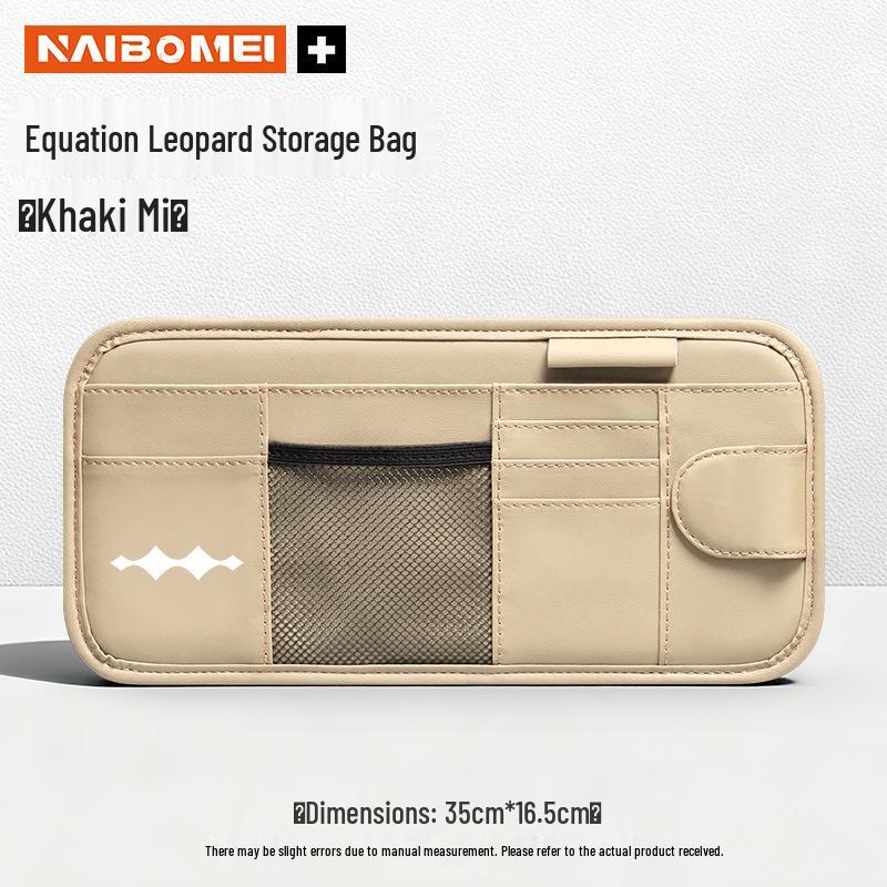 Equation Leopard Titanium Car Visor Multi-Functional Glasses and Card Holder