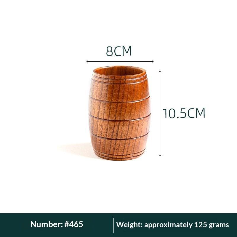Wooden Cups Handmade Wood Handle Cups Handle Beer Coffee Milk Tea Mug Handmade Natural Kitchen Bar Drinkware Cup